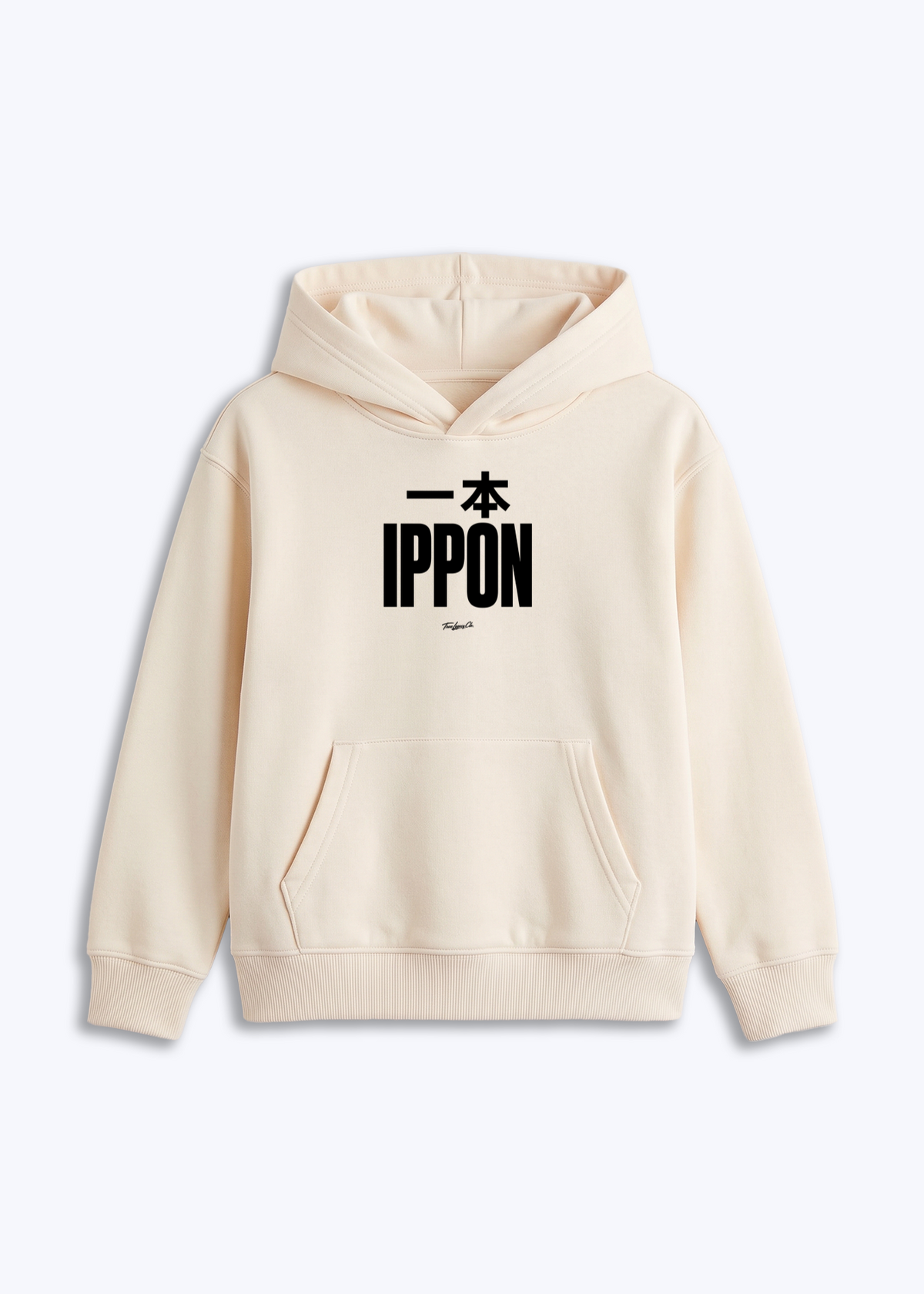 IPPON (CLASSIC) - Kids Hoodie - Beige Front (Designed)