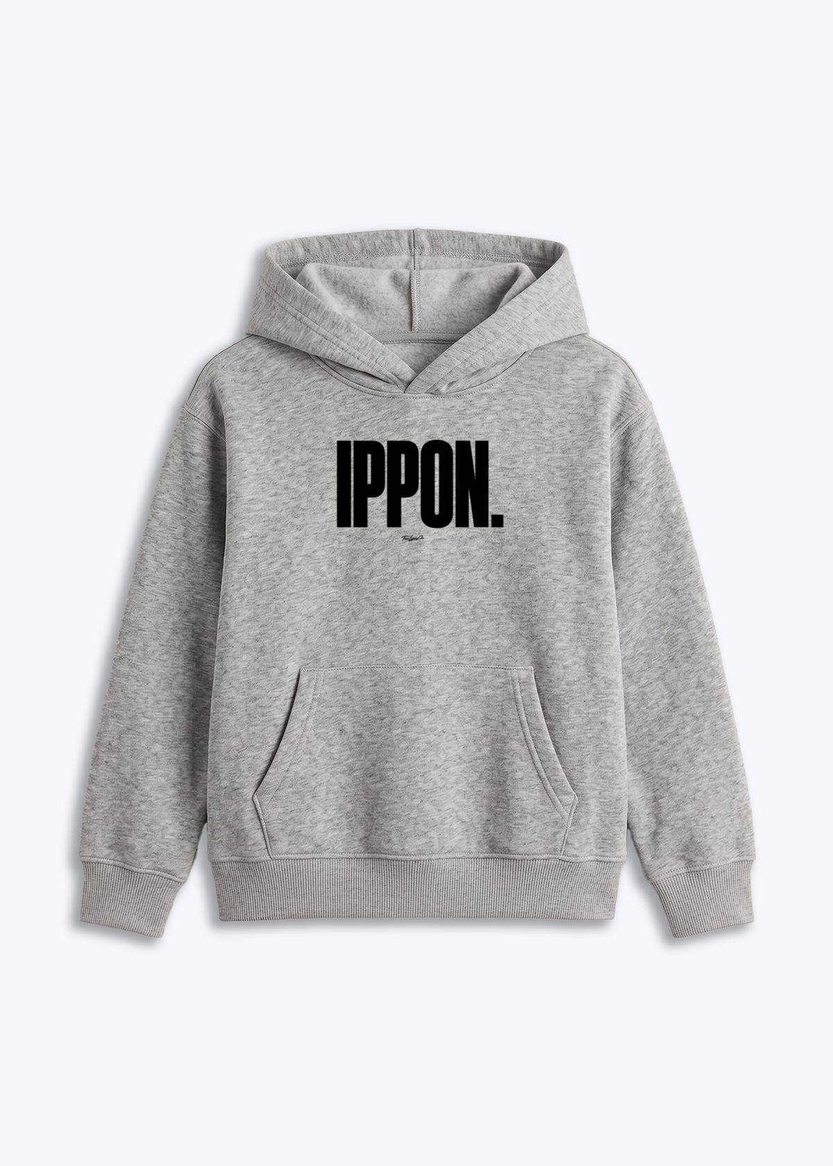 IPPON - Kids Hoodie - Grau Front (Designed)