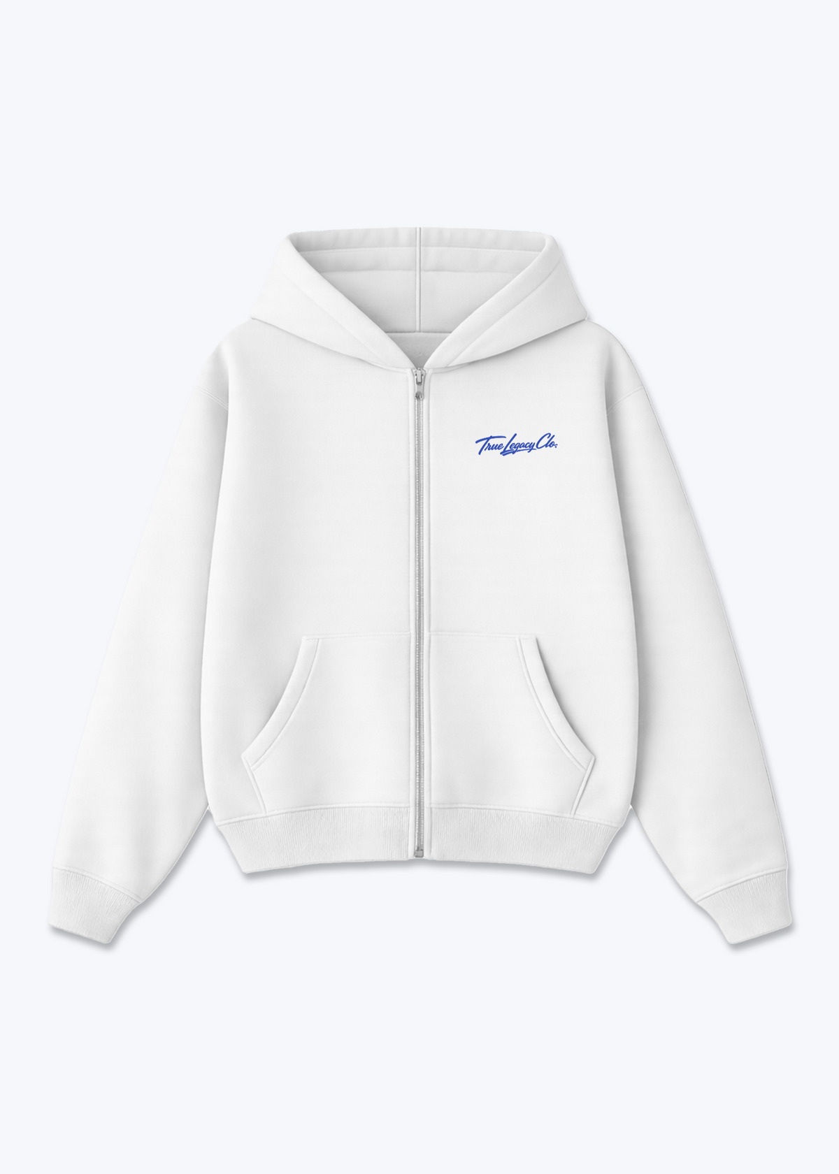 CUSTOM UCHI-MATA - Zip Hoodie - White Front (Designed)
