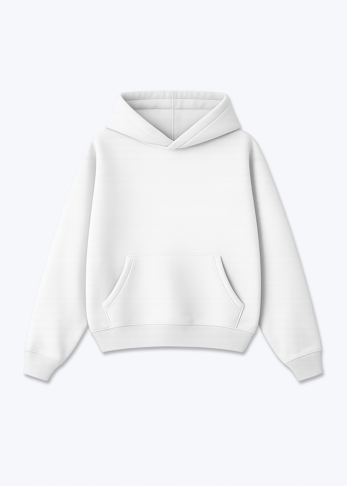 CLEAN BLANK - Oversized Hoodie - White Front Base